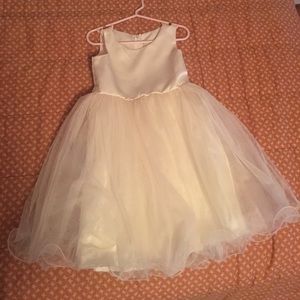 White toddler flower girl dress